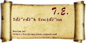 Török Enciána névjegykártya